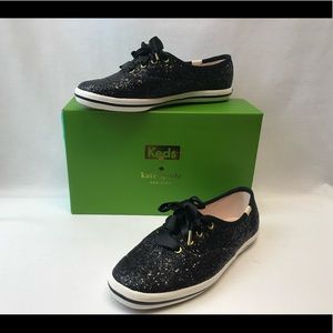 Black Glittery Keds by Kate Spade
